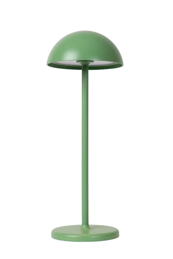 Lucide JOY - Lámpara de mesa Recargable Dentro/Fuera - Batería/acumulador - Ø 12 cm - LED Regul. - 1x1,5W 3000K - IP54 - Verde - apagado